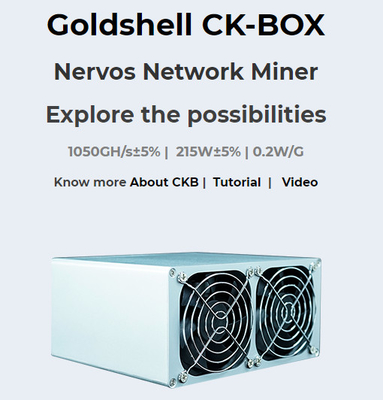 Goldshell Miner CK box คนขุดแร่ CKB Mining Machine 215W เสียงรบกวนต่ำ