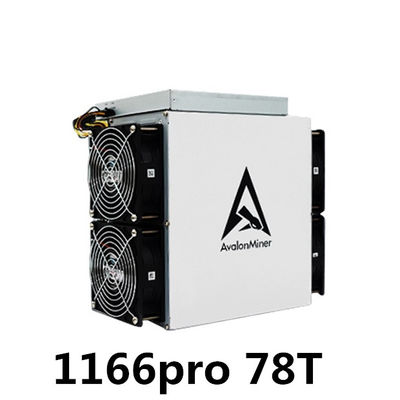 Canaan A1166 Pro 75T Avalon Bitcoin Miner ASIC 78T 3276W BTC เครื่องขุด